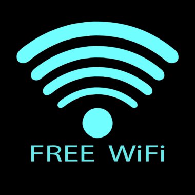 İzole kırpma-yolu ile Wifi işareti.