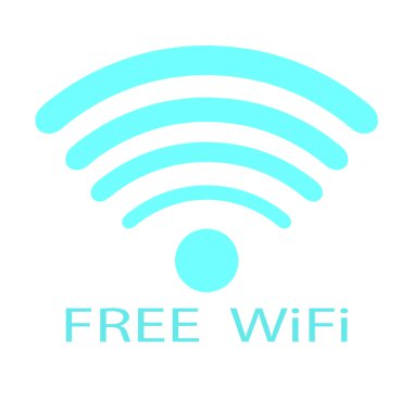 İzole kırpma-yolu ile Wifi işareti.