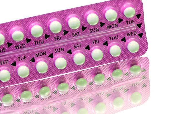 Striscia di pillola contraccettiva . — Foto Stock