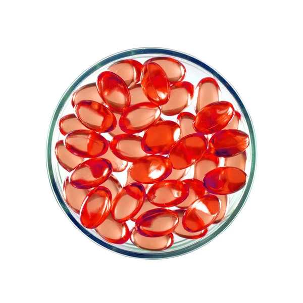 Soft gelatin capsule medicine on white background as medicine icon. — Stock Photo, Image