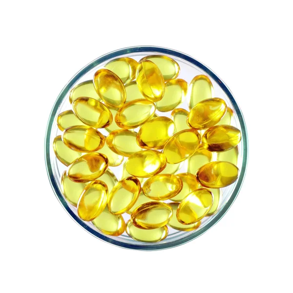 Soft gelatin capsule medicine on white background as medicine icon. — Stock Photo, Image