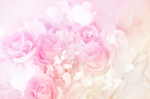 Rose Bouquet with Soft Focus Color Filtered as Background. — Stock Photo, Image