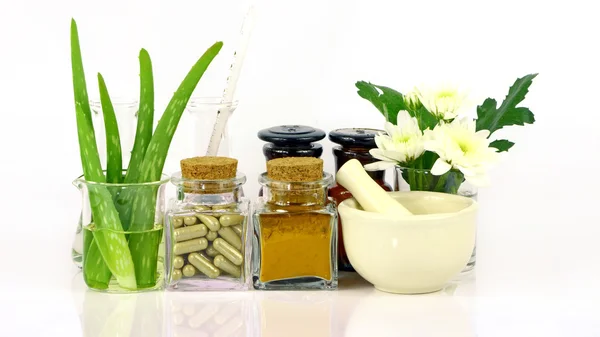 Medycyna z produktów naturalnych. — Zdjęcie stockowe