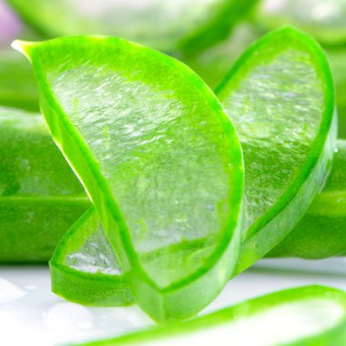 dilimlenmiş aloe vera.