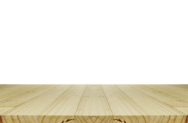 Contador de madeira de pinheiro prospectivo para exibição de produto . — Fotografia de Stock