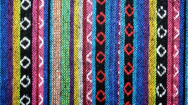 El yapımı dokuma pamuklu kumaşlar.