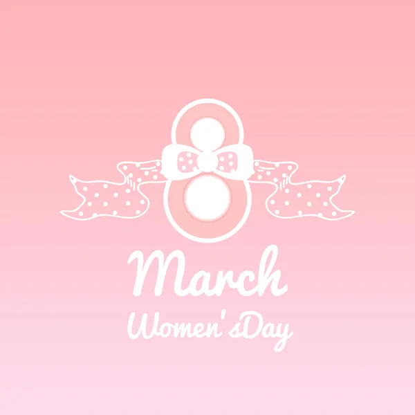 Felicitări cu 8 martie, ziua femeii, vector — Vector de stoc
