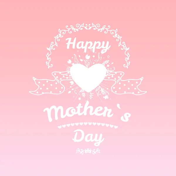 Happy mothers day card vintage tipo retrò font — Vettoriale Stock