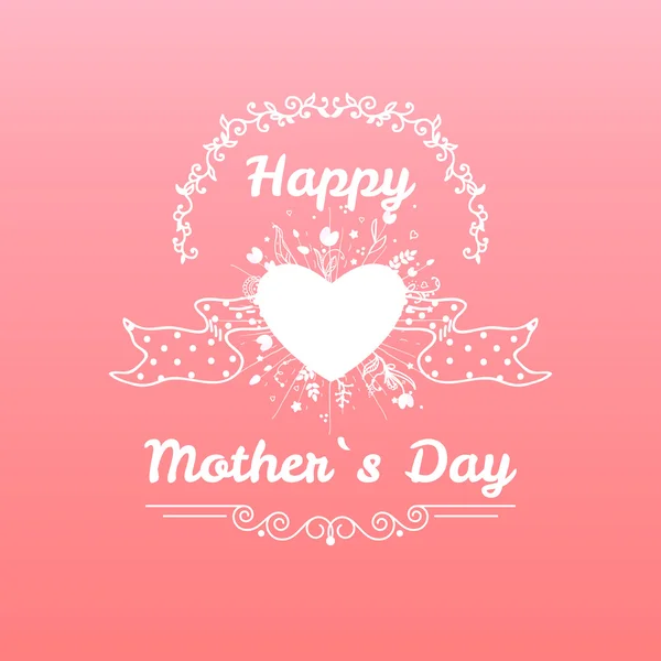 Happy mothers day card vintage tipo retrò font — Vettoriale Stock