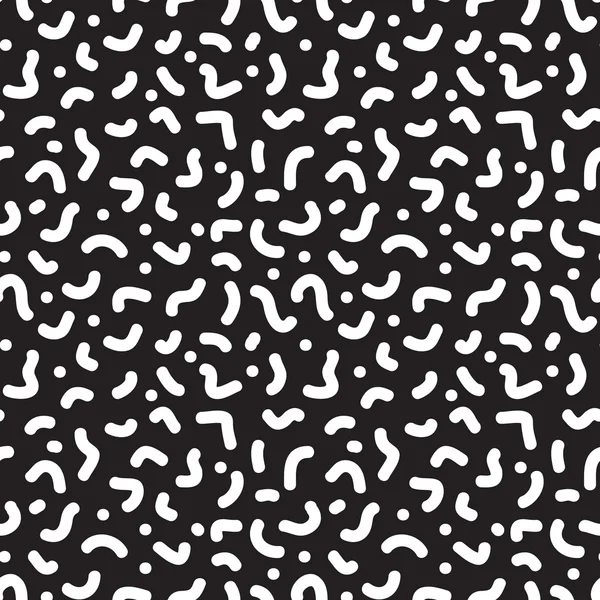 Retro memphis tarzında kusursuz soyut geometrik desen, moda 80-90 'lar. Yazıcıda, web sitesinde ve kumaş tasarımında kullanılabilir..