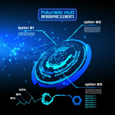 Futuristik bir arayüze, infographics