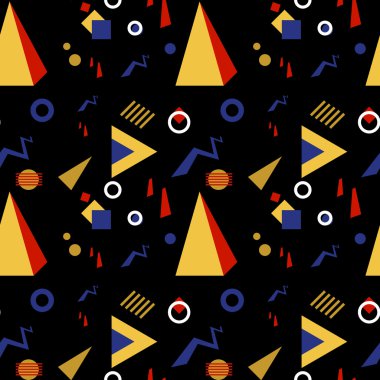 Desen retro 80'ler tarzı, memphis,
