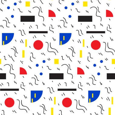 Desen retro 80'ler tarzı, memphis,