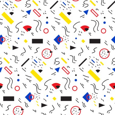Desen retro 80'ler tarzı, memphis,
