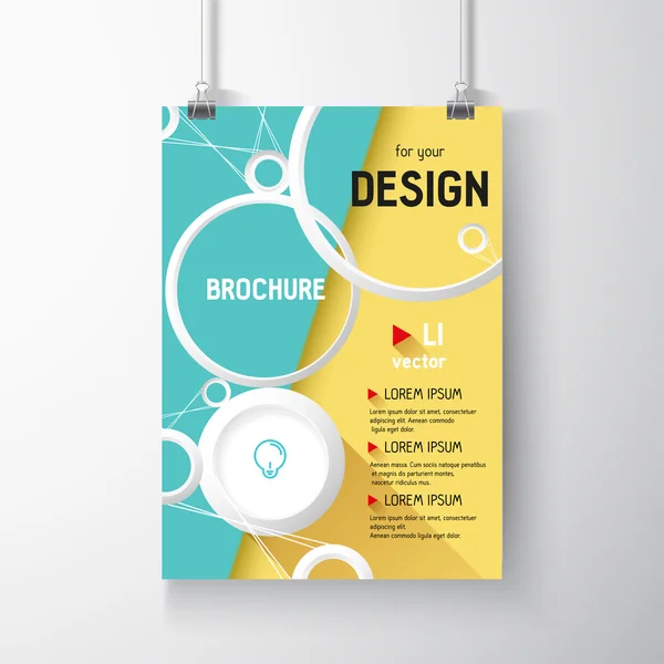 Kolorowe broszury geometryczne szablonu — Wektor stockowy