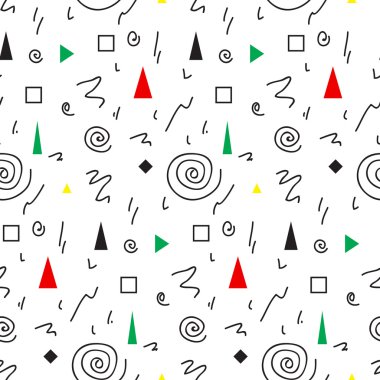 Kesintisiz geometrik vintage desen