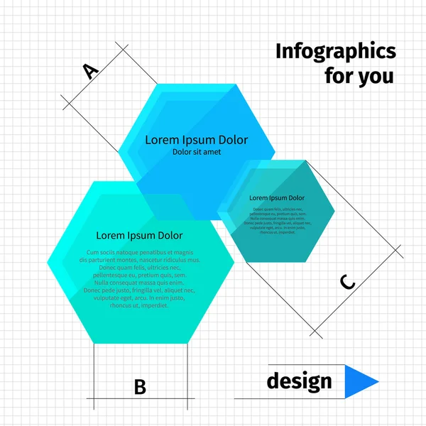 Modern layout design, platt bakgrund, vektor — Stock vektor