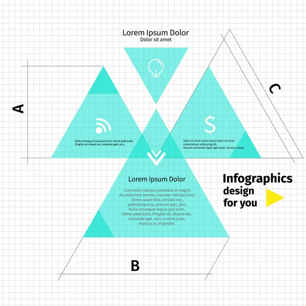 Modern layout design, platt bakgrund, vektor — Stock vektor