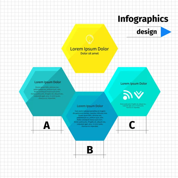 Diseño de diseño moderno, fondo plano, vector — Vector de stock