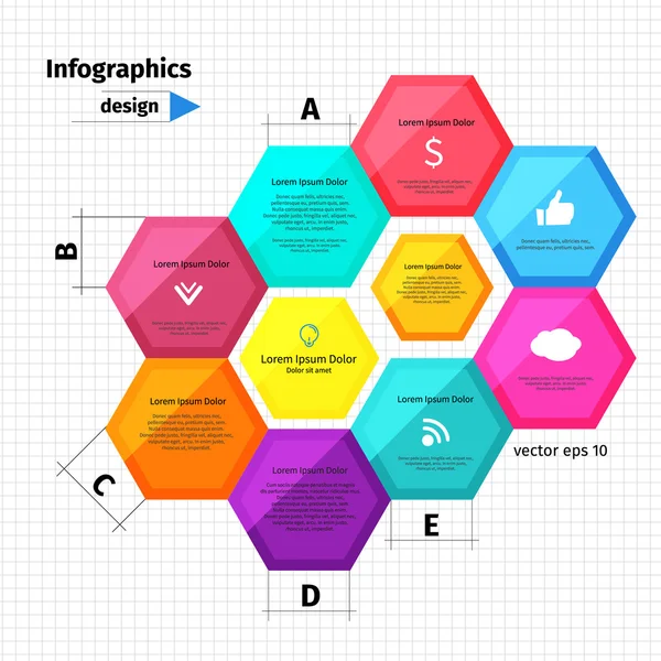 Diseño de diseño moderno, fondo plano, vector — Vector de stock