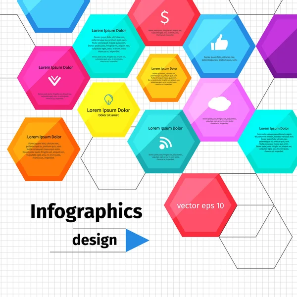 Modern layout design, flat background, vector — Stock Vector