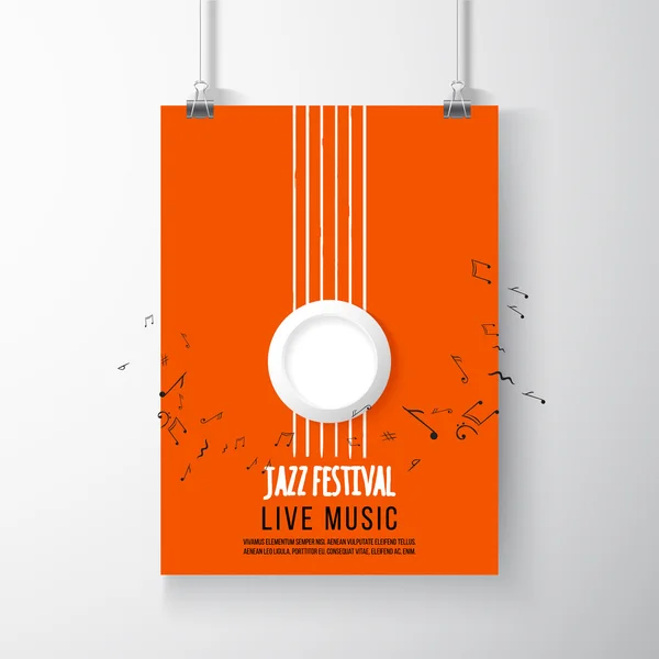 Plantilla de cartel del festival de jazz. Música de jazz. Saxofón. Día Internacional del Jazz. Elemento de diseño vectorial — Archivo Imágenes Vectoriales