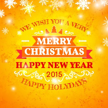 Noel kartı, tipografi. Vektör