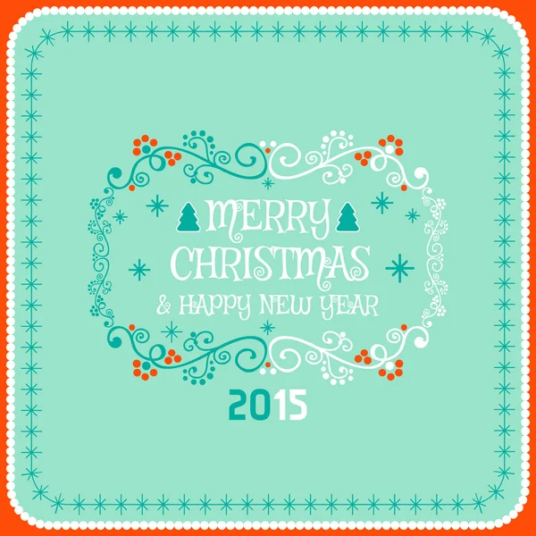 Christmas card ornament decoration background. Vector illustration Eps 10. Happy new year message, Happy holidays wish. — Stock Vector