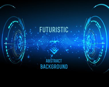 Futuristik bir arayüze infographics