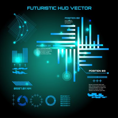 Futuristik bir arayüze infographics