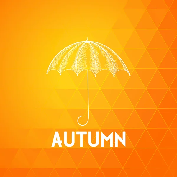 Fond d'automne avec parapluie — Image vectorielle