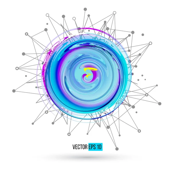 Plano de fundo abstrato, design de conexão — Vetor de Stock