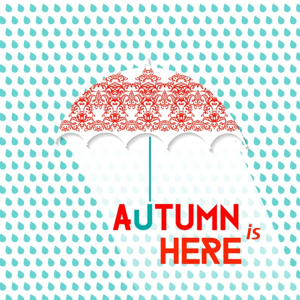 Parapluie moderne fond d'automne — Image vectorielle