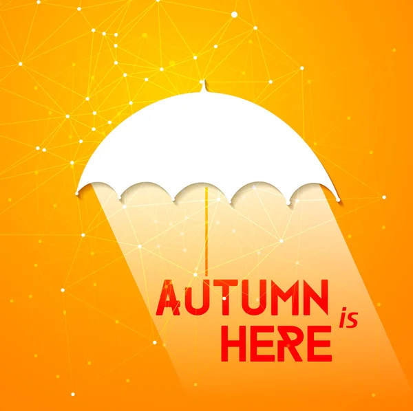 Fond d'automne avec parapluie — Image vectorielle