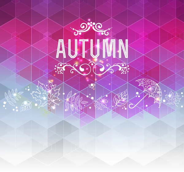 Affiche de fond automne — Image vectorielle