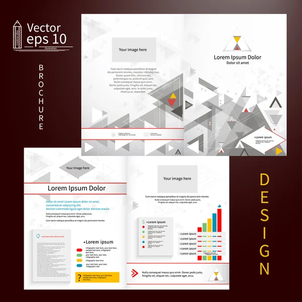 Brochure template design — Stock Vector