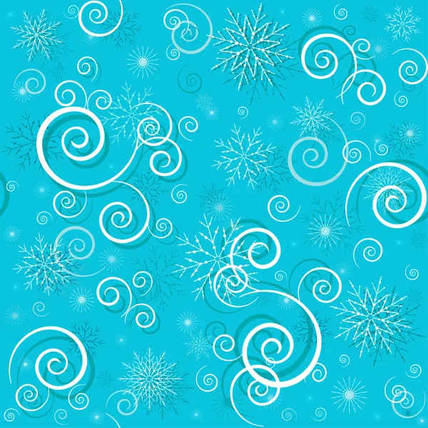 크리스마스 원활한 블루 패턴 — 스톡 벡터