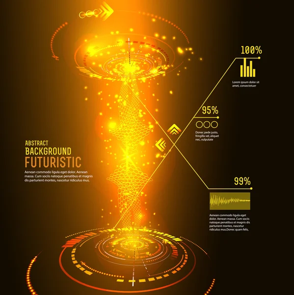 Sci fi futuristische gebruikersinterface — Stockvector