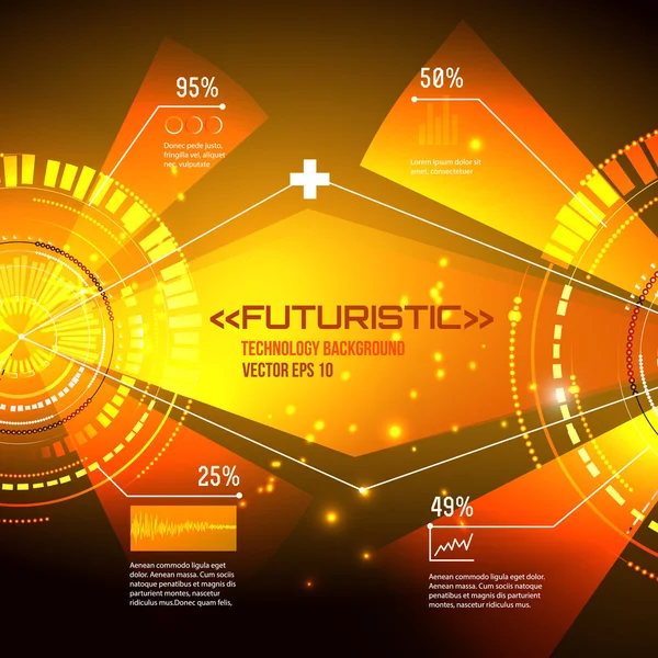 Interfaccia utente fantascientifica futuristica — Vettoriale Stock