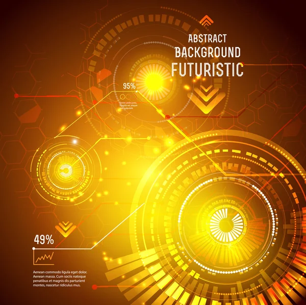 Interfaccia utente fantascientifica futuristica — Vettoriale Stock