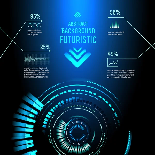 Antarmuka Pengguna Futuristik Sci Fi - Stok Vektor