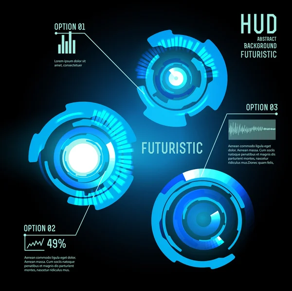 Interface utilisateur futuriste de science-fiction — Image vectorielle