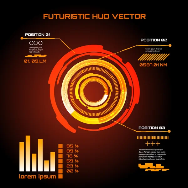 Sci fi Futuristic user interface — Stock Vector