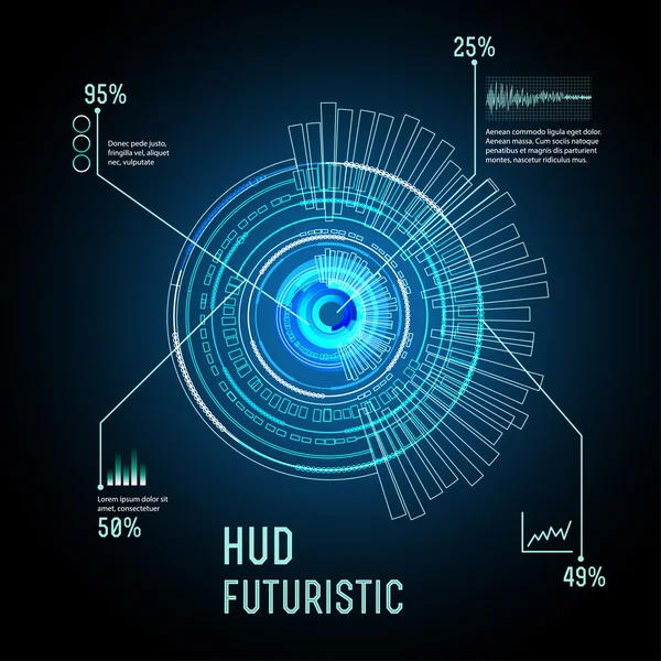 Interface de usuário futurista Sci Fi —  Vetores de Stock