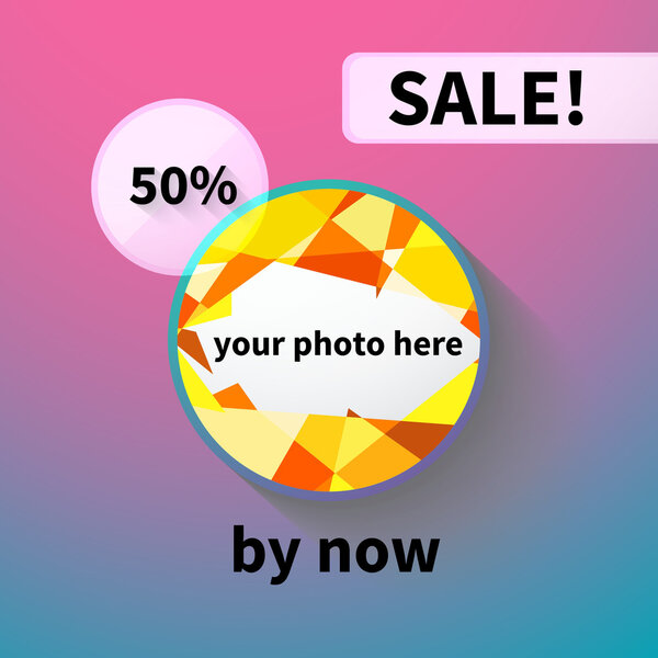 Sale bright poster