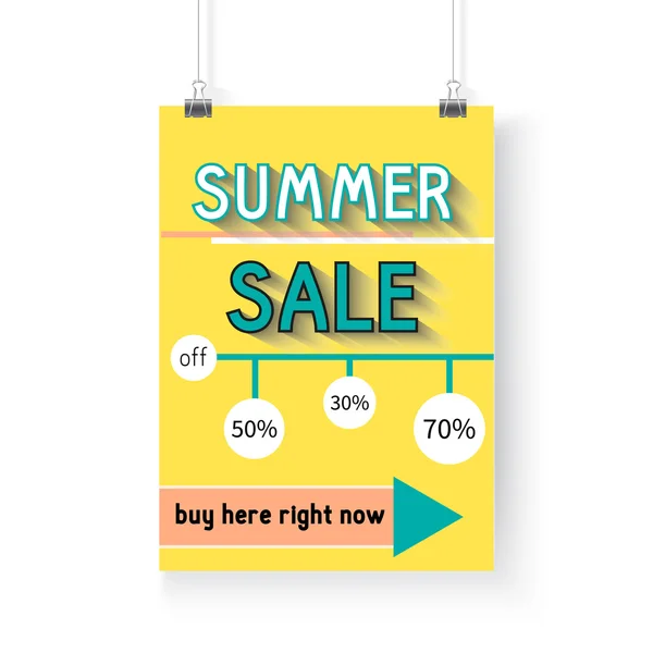 Letní výprodej světlé plakát — Stockový vektor