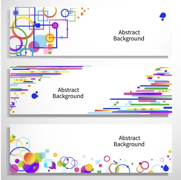 Uppsättning av färgglada banners för webbdesign — Stock vektor