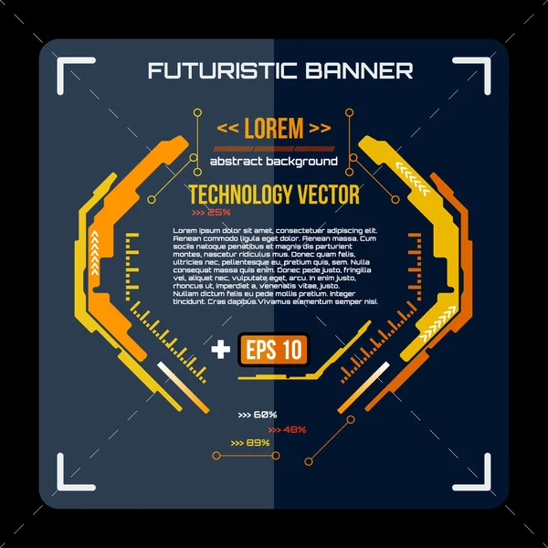 Futuristisches Banner, moderner Techno-Hintergrund — Stockvektor