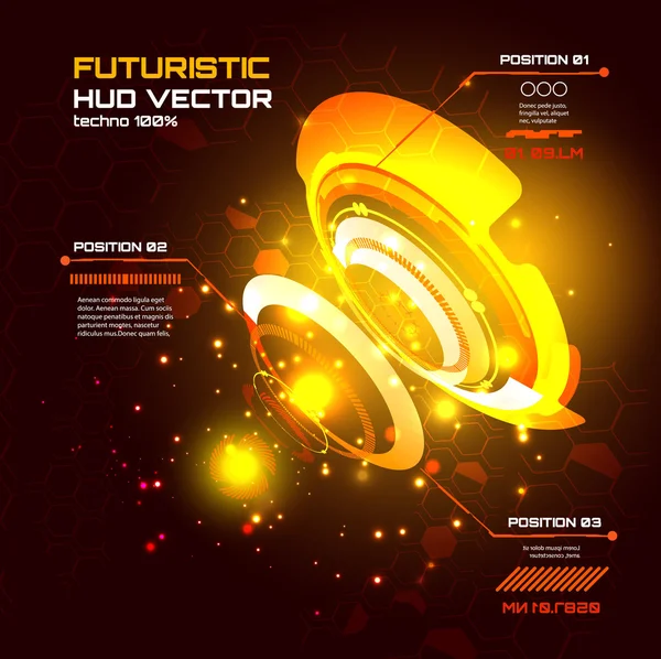 Interface utilisateur futuriste de science-fiction — Image vectorielle