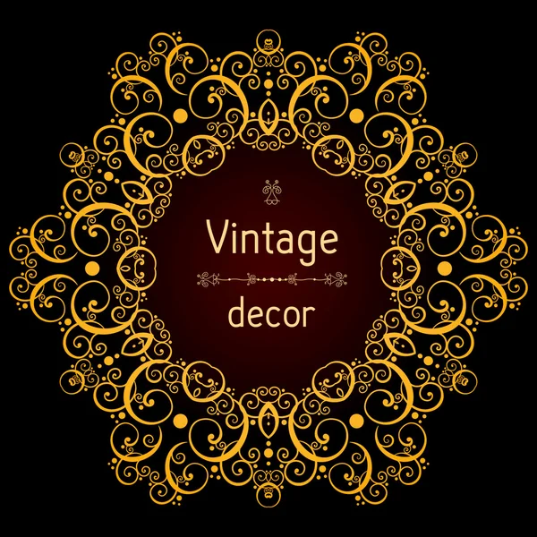 Vintage oro sfondo ornamentale — Vettoriale Stock